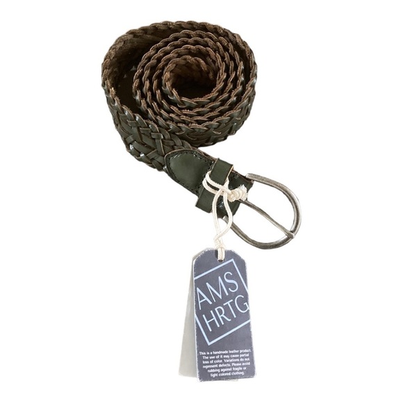 Amsterdam Heritage Aaltje Braided Italian Leather Belt NWT main image 4